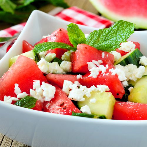 Watermelon & fresh mint salad